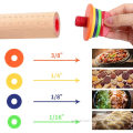 Rolling Pin Adjustable Wood Rolling Pin with Removable Thickness Ring Supplier